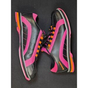 Brunswick Raven Bowling Shoes Womens 9 Black Pink Orange L-021 FlexSlide